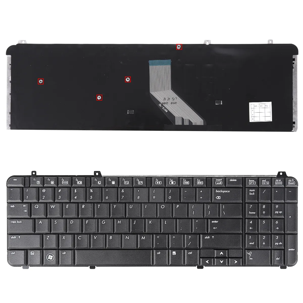 Picture of Laptop US keyboard for HP DV6-1000 DV6-2000 BLACK